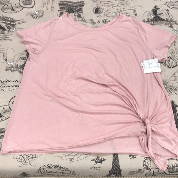 Susina Burnout Tie Hem T-Shirt - Picture 4 of 6